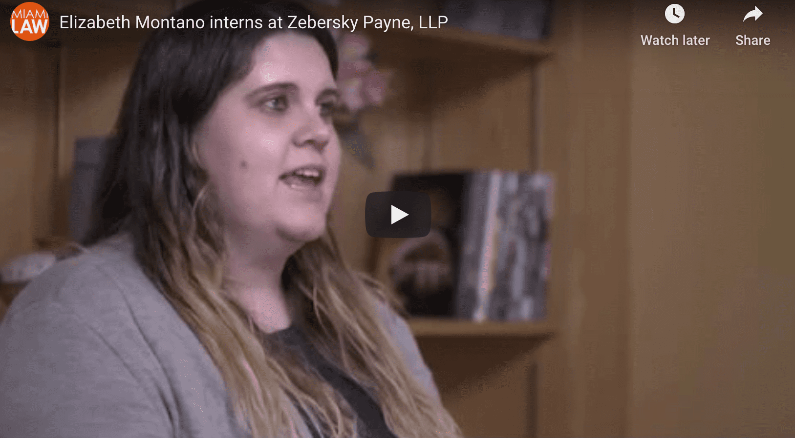 Elizabeth Montano talks about her internship at Zebersky Payne, LLP