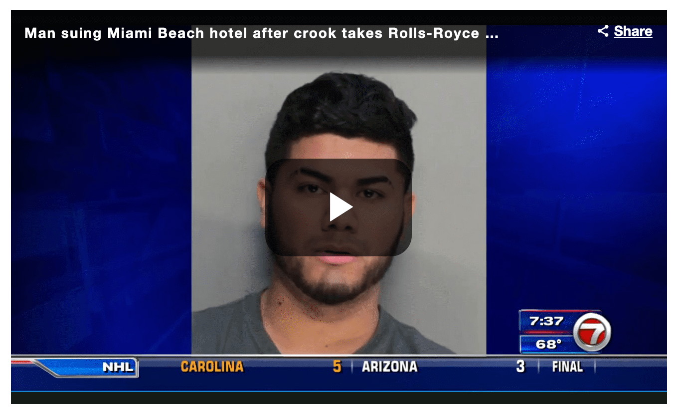 Man Suing Miami Beach Hotel After Crook Takes Rolls Royce For Alleged Joyride – Zpllp